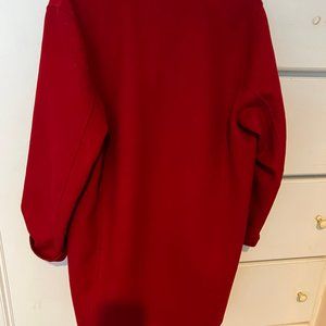 Banana Republic red felted unlined coat